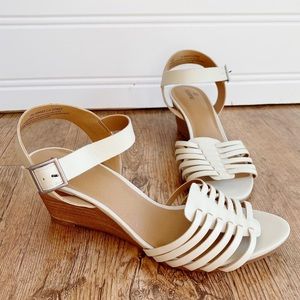 Susina Terra Leather Cage Gladiator Wedge Sandal